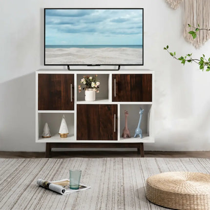 Wood Display Sideboard Storage Cabinet with Storage Compartments - Cabinets & Chests