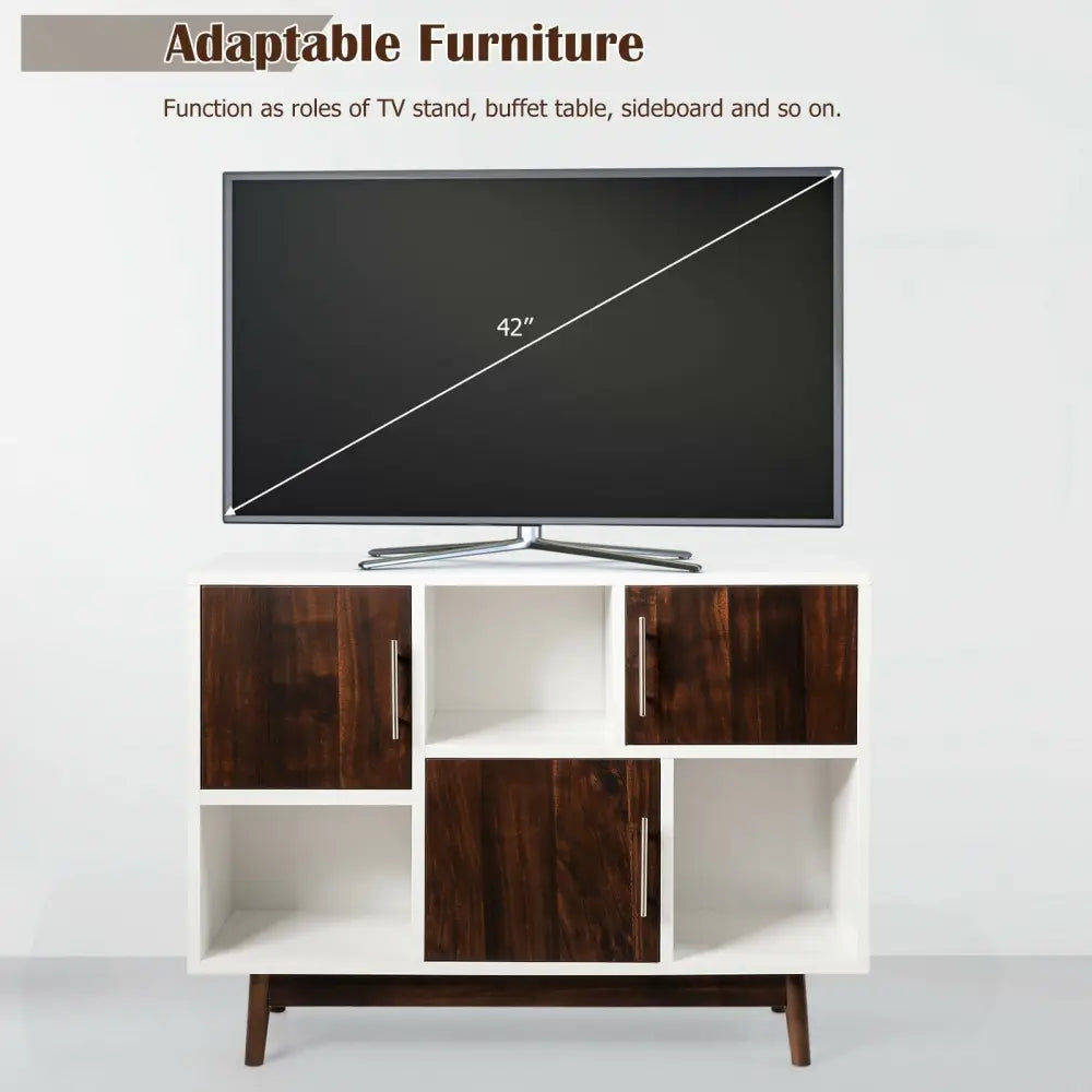 Wood Display Sideboard Storage Cabinet with Storage Compartments - Cabinets & Chests