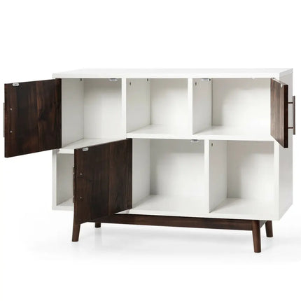 Wood Display Sideboard Storage Cabinet with Storage Compartments - Cabinets & Chests