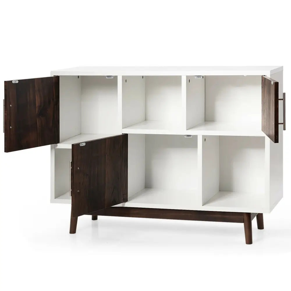 Wood Display Sideboard Storage Cabinet with Storage Compartments - Cabinets & Chests