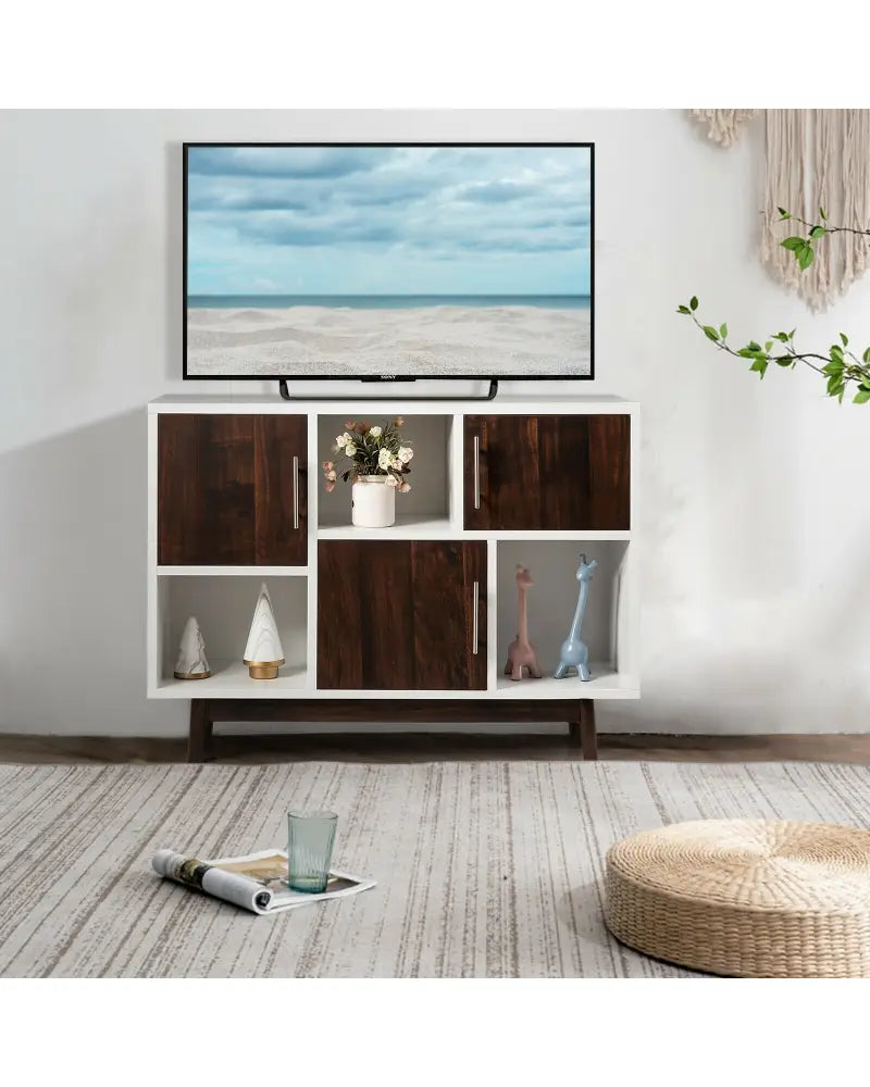 Wood Display Sideboard Storage Cabinet with Storage Compartments - Cabinets & Chests