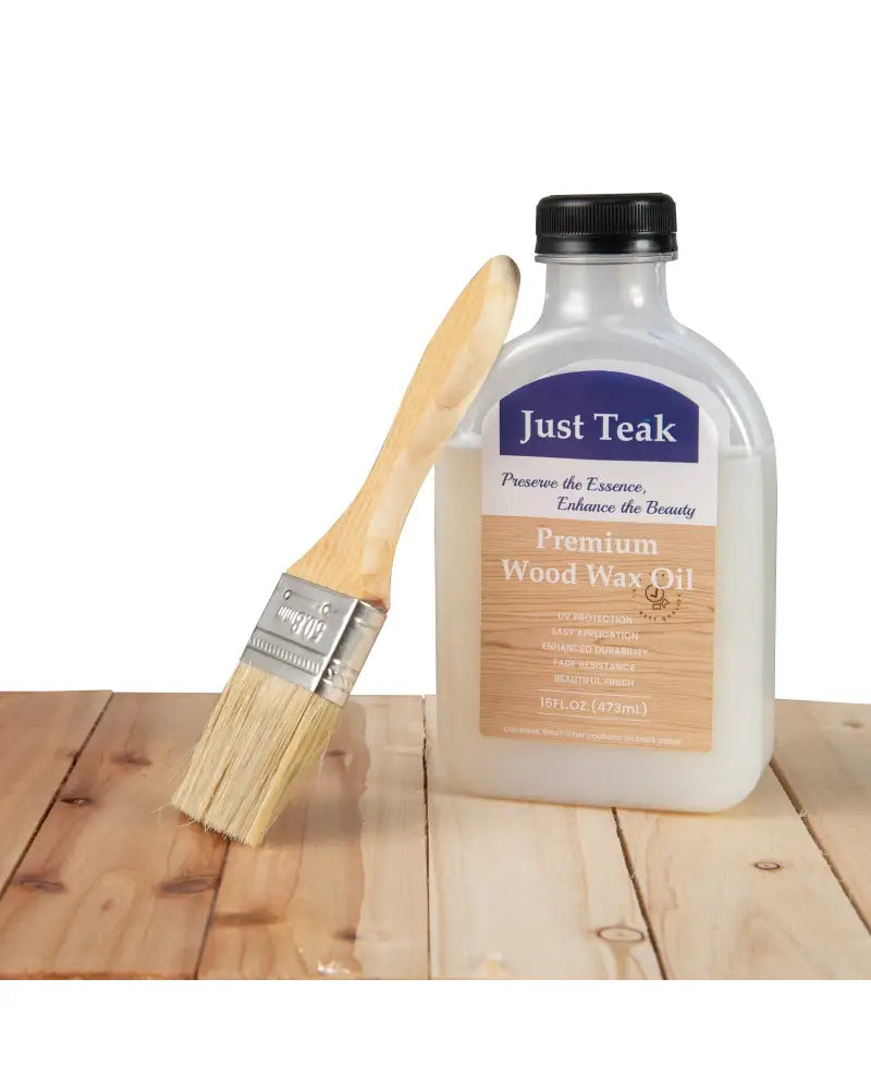Wood Wax Oil for Outdoor and Indoor Furniture Teak Care Kit to Restore and Protect Wood - Transparent - Outdoor