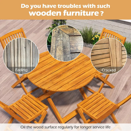 Wood Wax Oil for Outdoor and Indoor Furniture Teak Care Kit to Restore and Protect Wood - Transparent - Outdoor