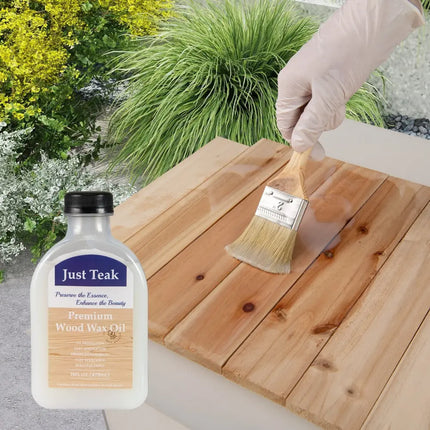 Wood Wax Oil for Outdoor and Indoor Furniture Teak Care Kit to Restore and Protect Wood - Transparent - Outdoor