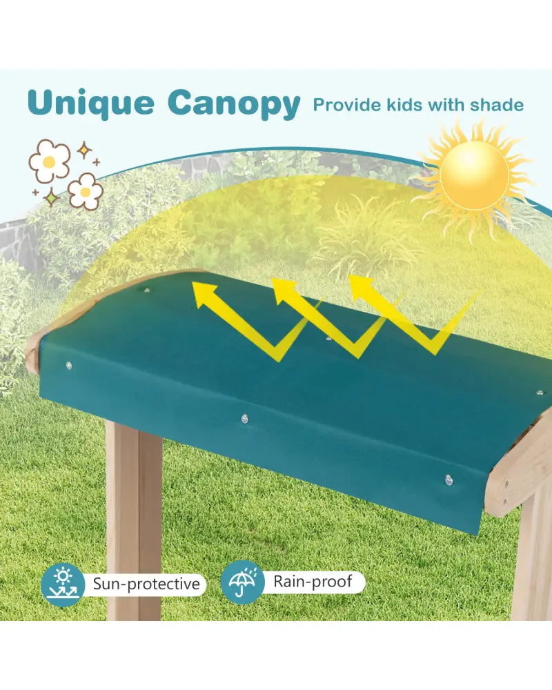 Wooden Art Easel for Kids with Transparent Board and Paper Roll-Natural - Natural - Art Easels