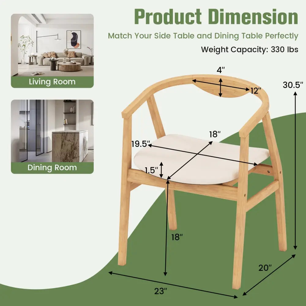 Wooden Bamboo Accent Chair with Armrest and Curved Backrest-Natural - Natural - Accent Chairs