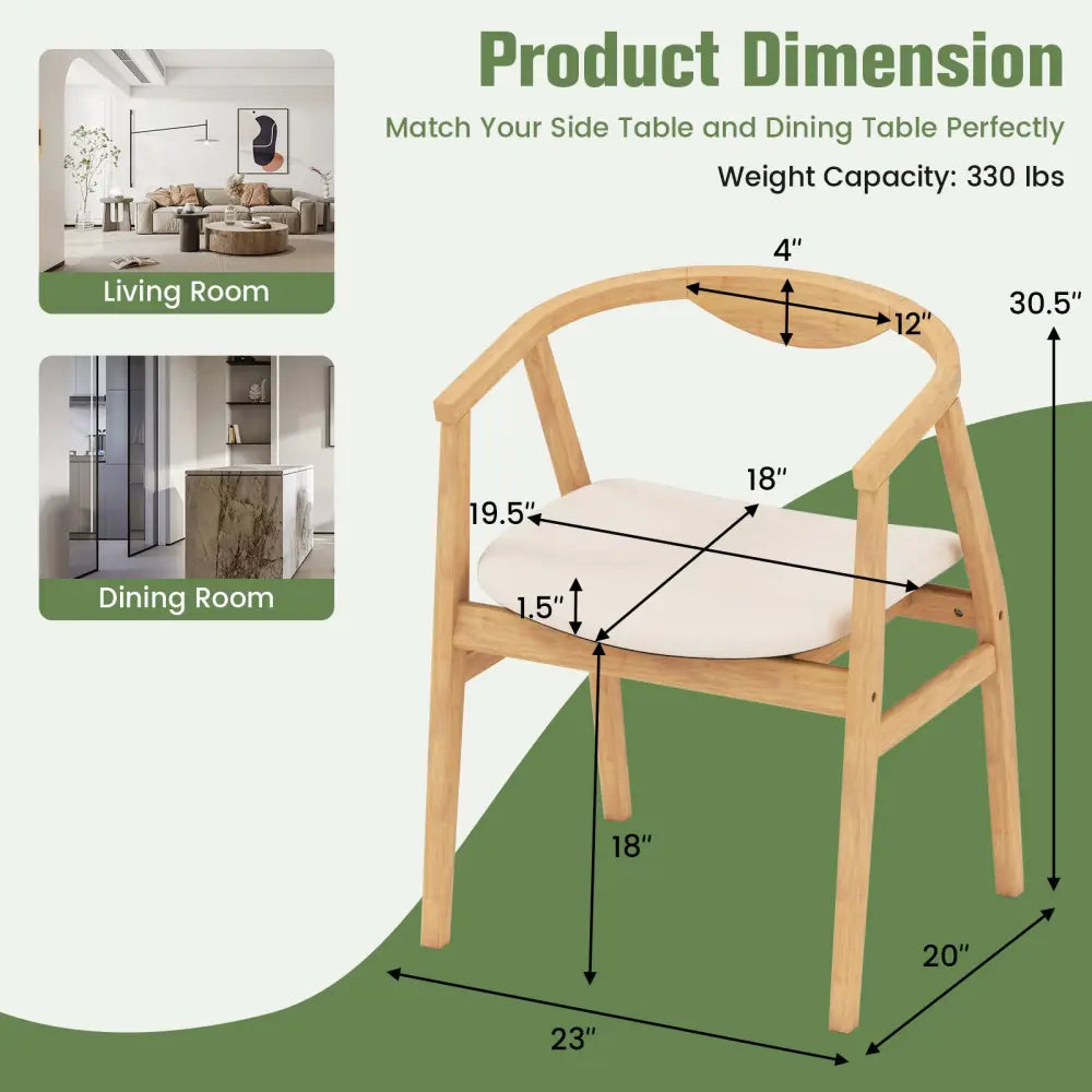 Wooden Bamboo Accent Chair with Armrest and Curved Backrest-Natural - Natural - Accent Chairs
