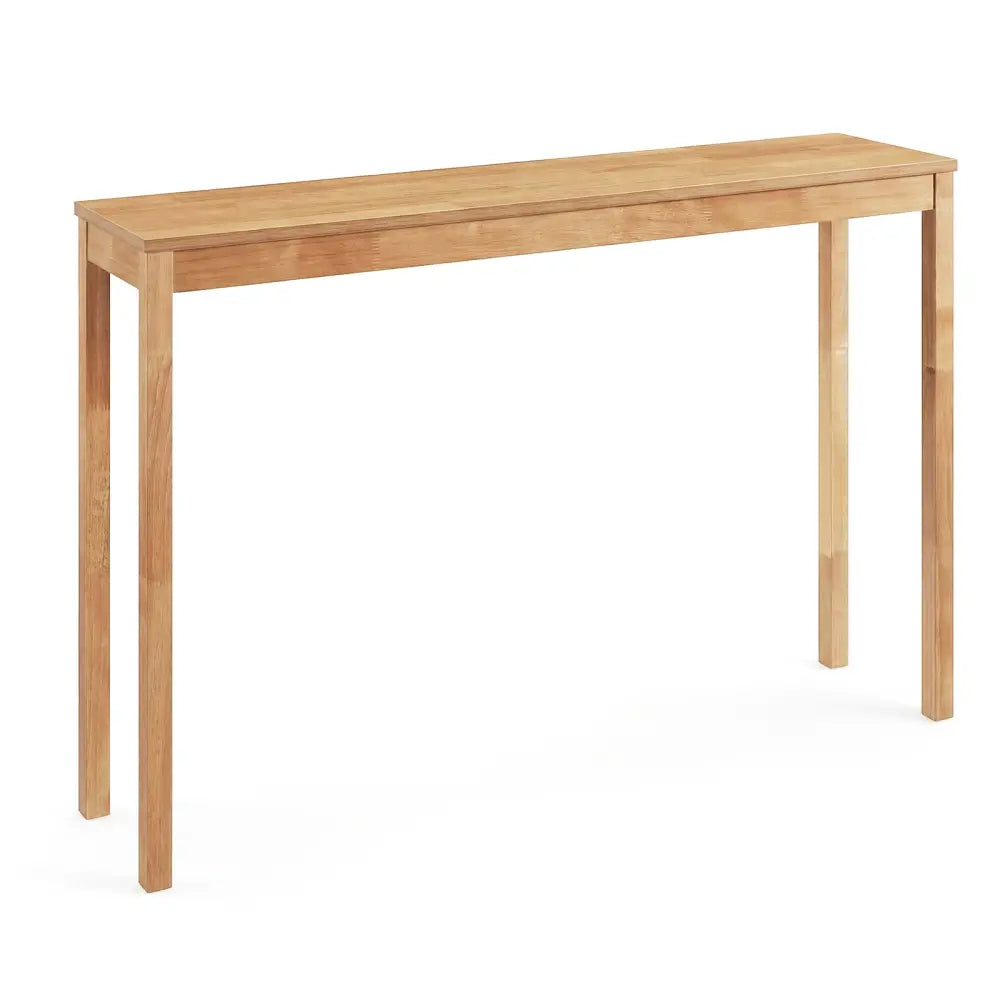 Wooden Console Table Modern Farmhouse Sofa Table with Thickened Top-Natural - Natural - Console Tables