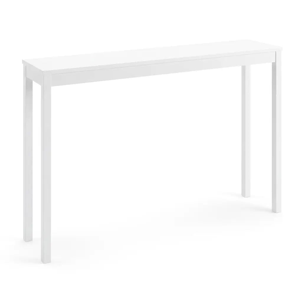 Wooden Console Table Modern Farmhouse Sofa Table with Thickened Top-White - White - Console Tables