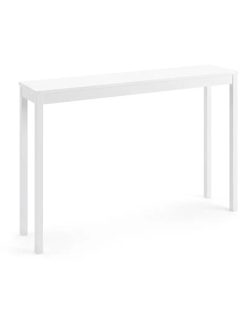 Wooden Console Table Modern Farmhouse Sofa Table with Thickened Top-White - White - Console Tables