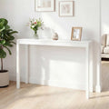 Wooden Console Table Modern Farmhouse Sofa Table with Thickened Top-White - White - Console Tables