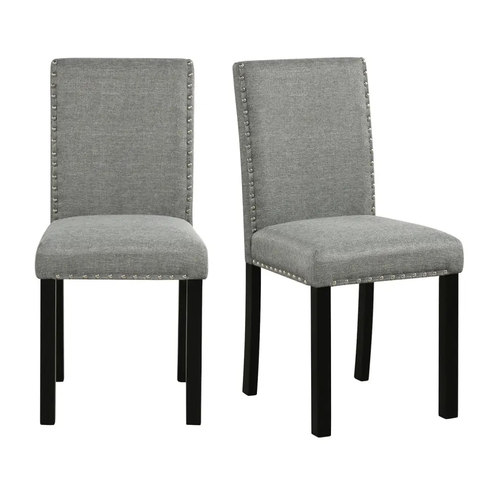 Wooden Dining Chairs Set of 2 with Bent Wood Legs - Gray - Dining Chairs