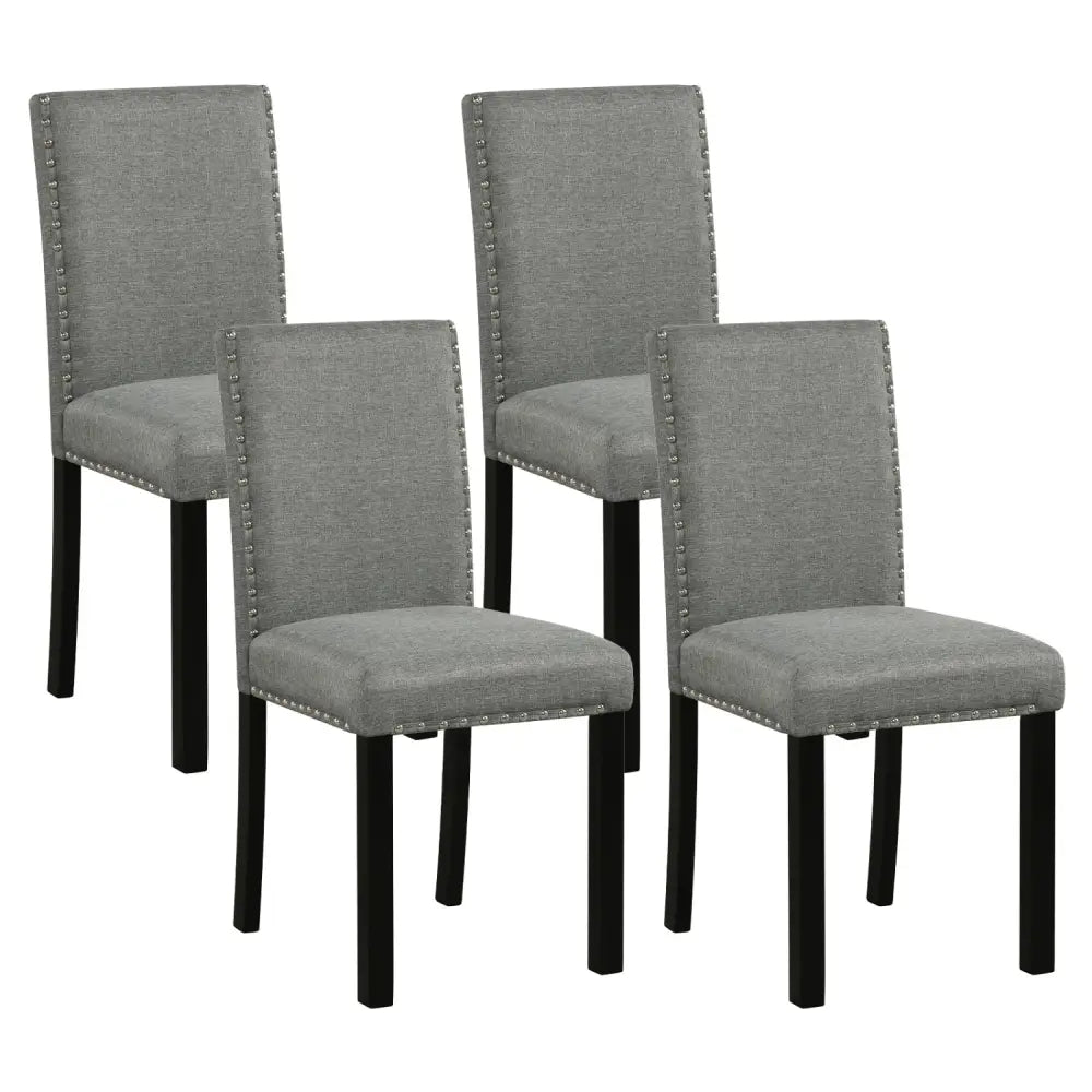 Wooden Dining Chairs Set of 4 with Bent Wood Legs - Gray - Dining Chairs