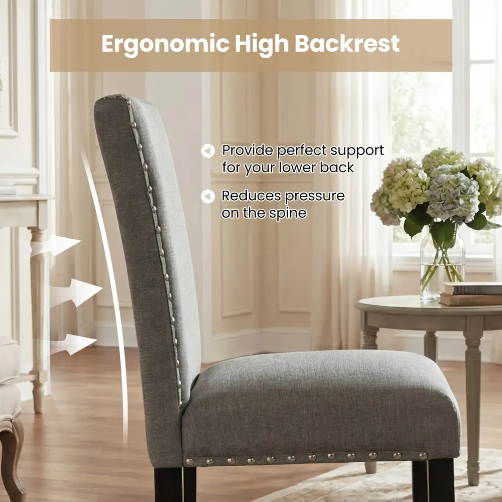 Wooden Dining Chairs Set of 4 with Bent Wood Legs - Gray - Dining Chairs