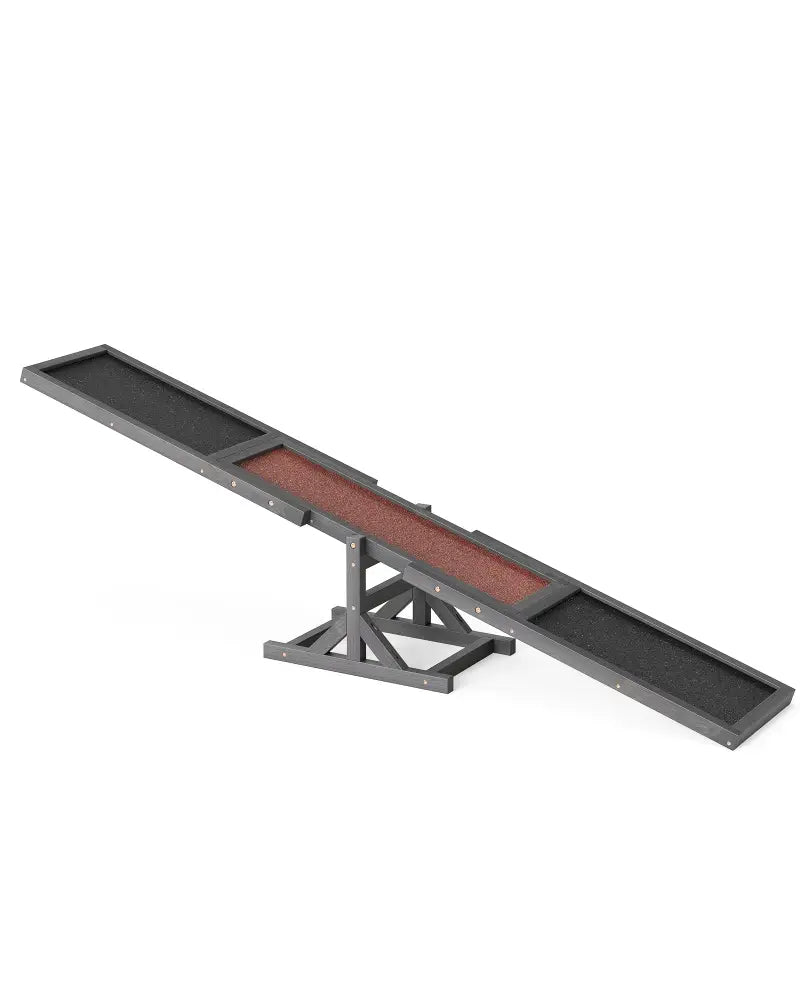 Wooden Dog Agility Seesaw Dog Outdoor Run Game Toy for Obstacle Courses-Gray - Gray - Dog Supplies