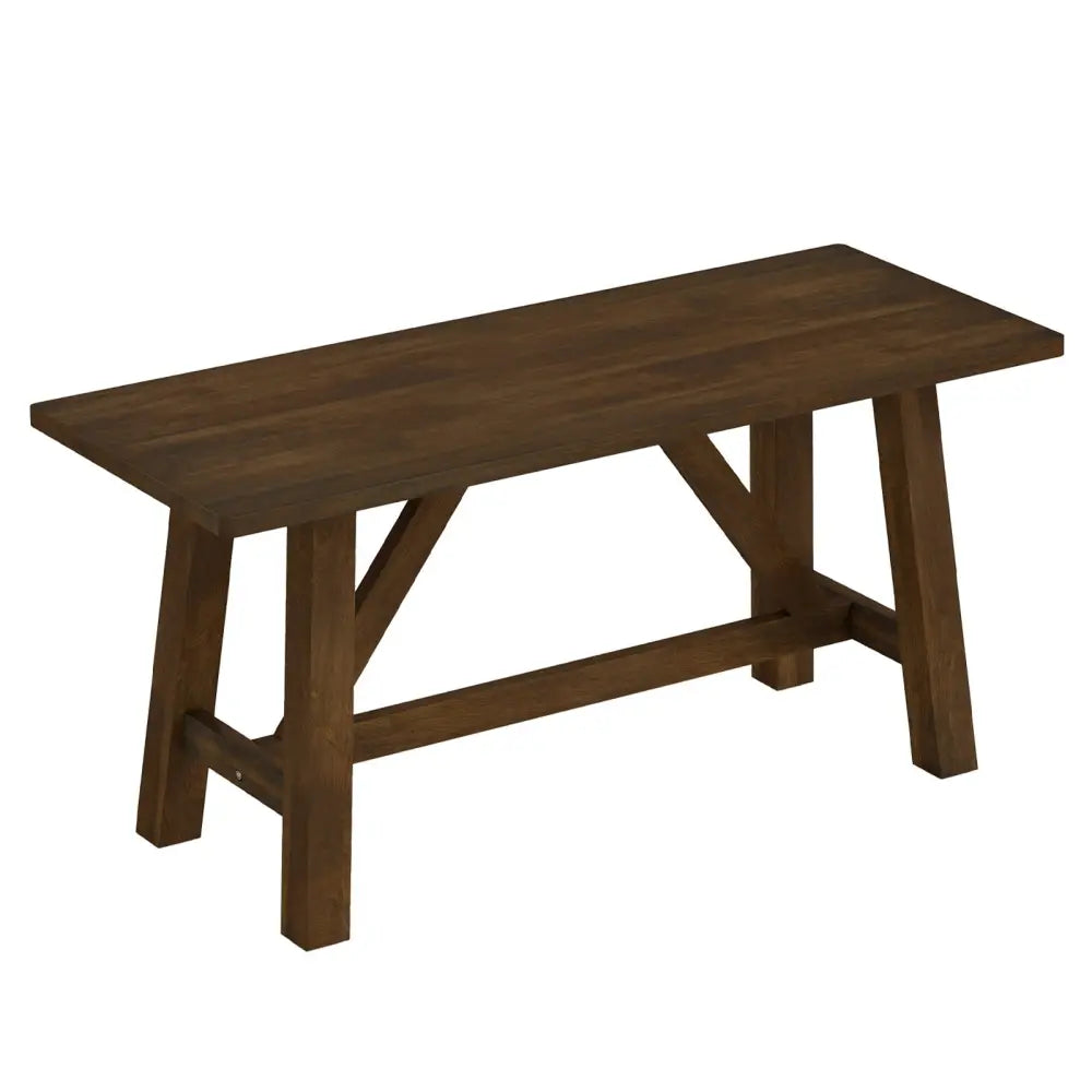 Wooden Entryway Bench Farmhouse Dining Bench with 400 LBS Weight Capacity-Brown - Brown - Shoe Racks & Storage Benches