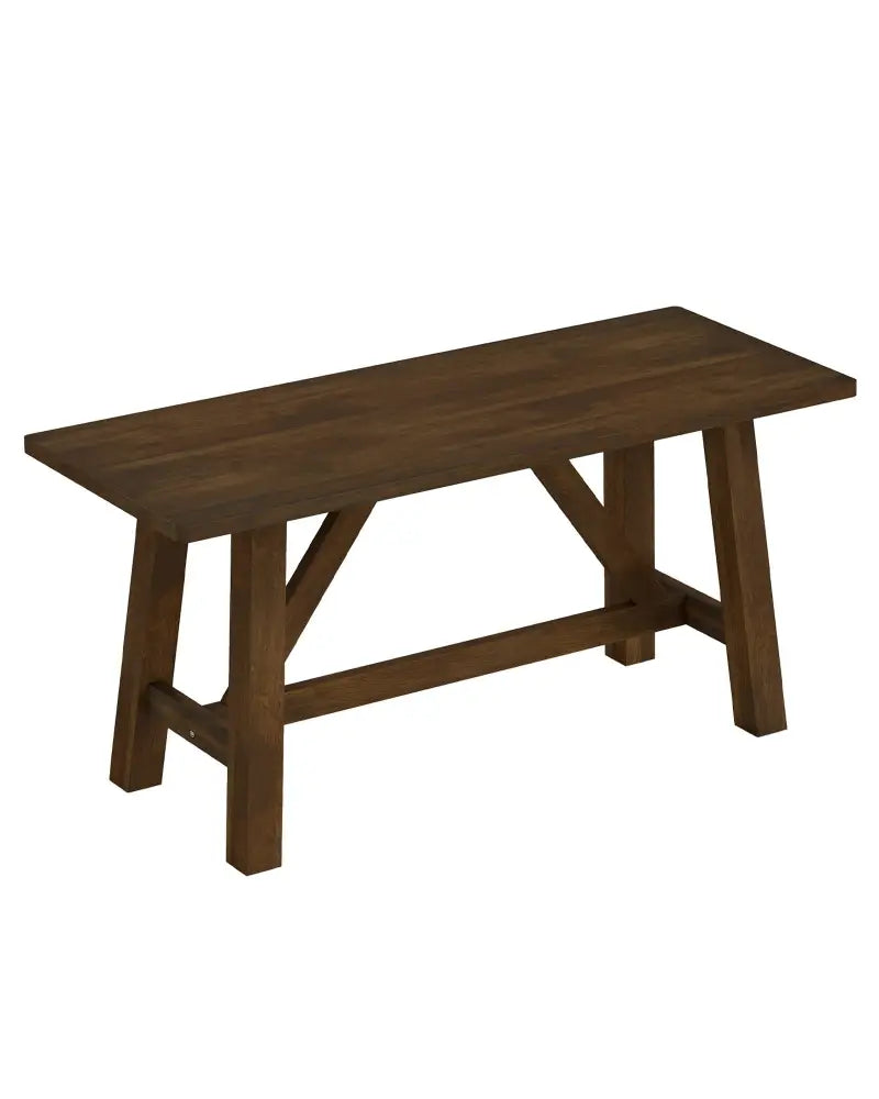Wooden Entryway Bench Farmhouse Dining Bench with 400 LBS Weight Capacity-Brown - Brown - Shoe Racks & Storage Benches