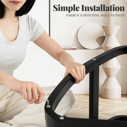 Wooden Ergonomic Rocking Kneeling Chair with Padded Cushion-Grey - Gray - Kneeling Chairs