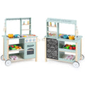 Wooden Kitchen Playset with Cookware Accessories for Kids - Play Kitchen Sets