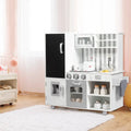 Wooden Pretend Play Kitchen Sets with Simulated Sound - White - Play Kitchen Sets