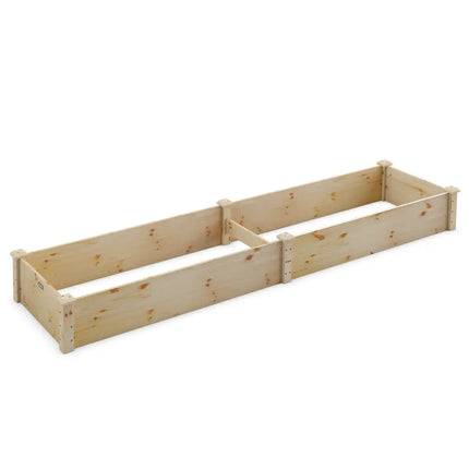 Wooden Raised Garden Bed Outdoor for Vegetables Flowers Fruit - Natural - Raised Garden Beds