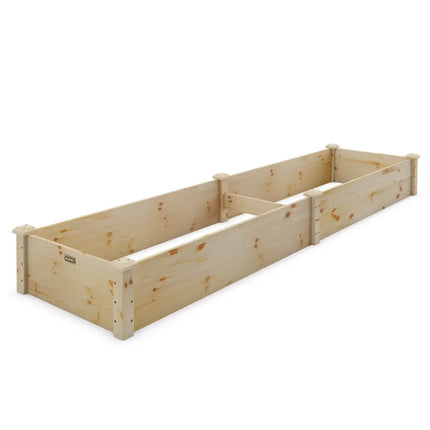 Wooden Raised Garden Bed Outdoor for Vegetables Flowers Fruit - Natural - Raised Garden Beds