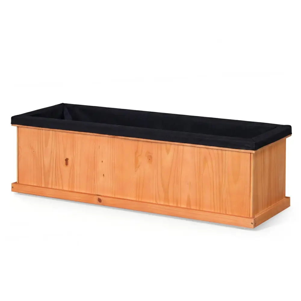 Wooden Raised Garden Bed with Drainage Holes and Liner Solid Fir Wood Planter Box-XL - Raised Garden Beds