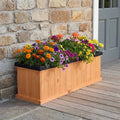 Wooden Raised Garden Bed with Drainage Holes and Liner Solid Fir Wood Planter Box-XL - Raised Garden Beds