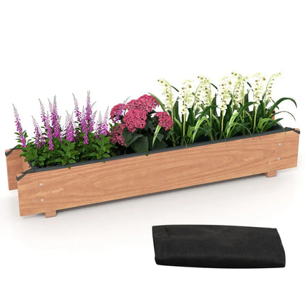 Wooden Raised Garden Bed with Drainage Holes for Vegetable Flower Herb Succulent - Raised Garden Beds