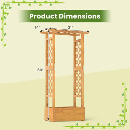 Wooden Raised Garden Bed with Lattice Trellis and Hanging Roof-Orange - Orange - Raised Garden Beds