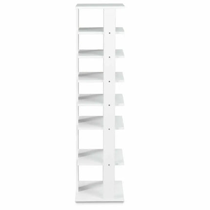 Wooden Shoes Storage Stand 7 Tiers Shoe Rack Organizer Multi-shoe Rack Shoebox-White - White - Shoe Racks & Storage