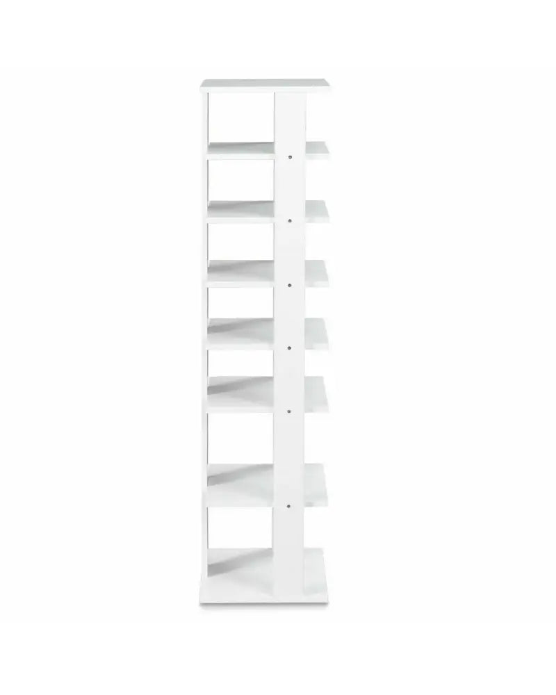 Wooden Shoes Storage Stand 7 Tiers Shoe Rack Organizer Multi-shoe Rack Shoebox-White - White - Shoe Racks & Storage