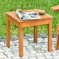 Wooden Square Patio Coffee Bistro Table-Natural - Natural - Patio Coffee Tables