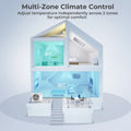 X-Pro 18000 BTU 2 Zone 24 SEER2 Concealed Ducted Mini Split AC-9K + 9K - White - 2 Zone Mini Split