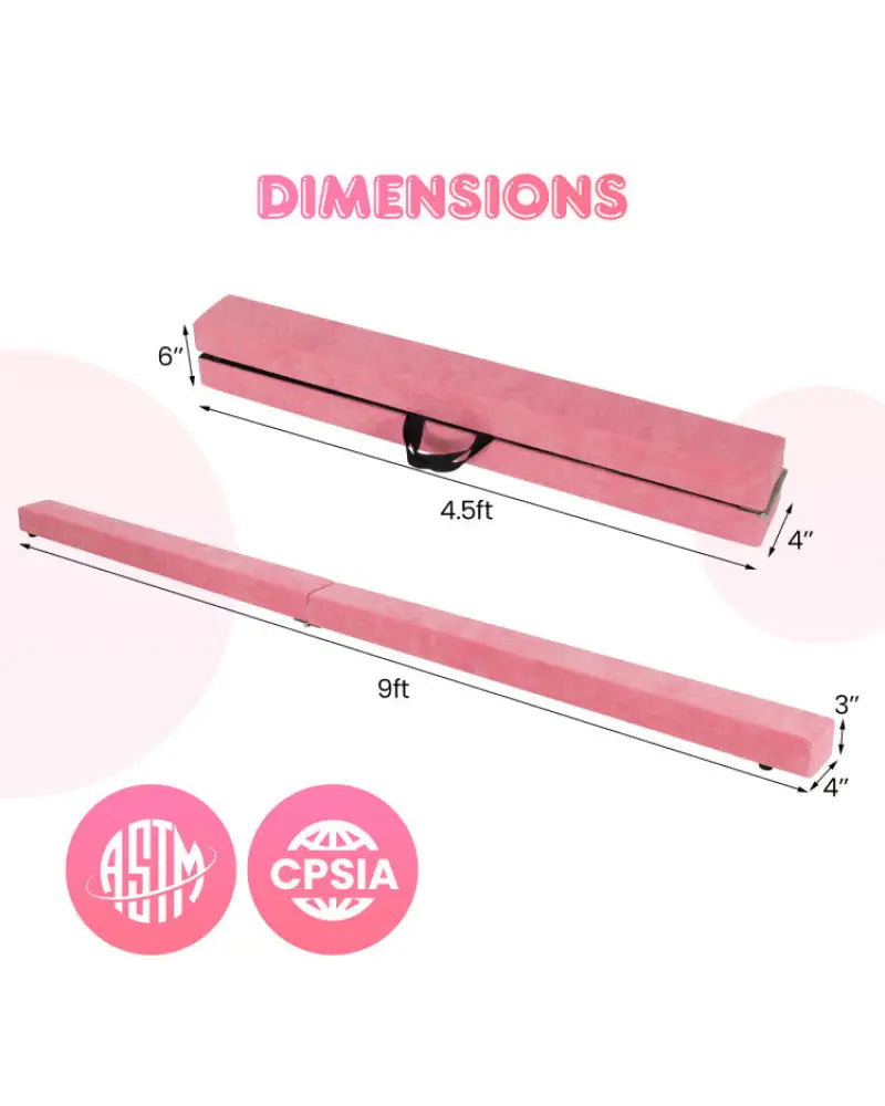 Yoga Set: Gymnastics Mat + Folding Gymnastics Balance Beam - Yoga & Gym Mats