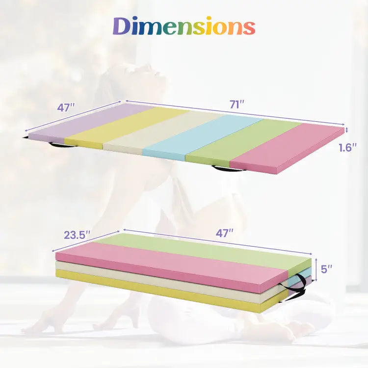 Yoga Set: Gymnastics Mat + Folding Gymnastics Balance Beam - Yoga & Gym Mats