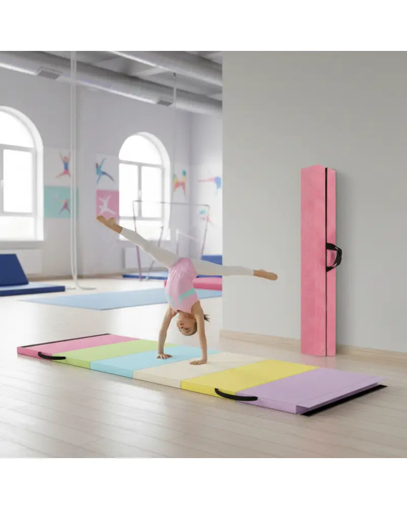 Yoga Set: Gymnastics Mat + Folding Gymnastics Balance Beam - Yoga & Gym Mats