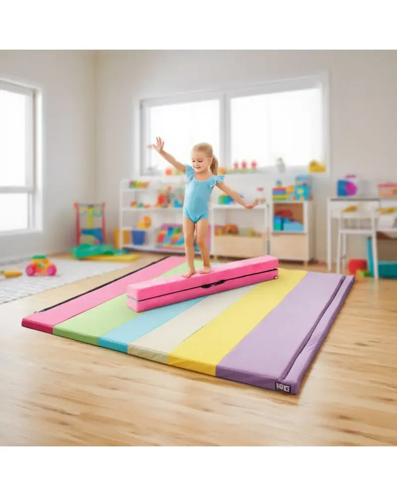 Yoga Set: Gymnastics Mat + Folding Gymnastics Balance Beam - Yoga & Gym Mats