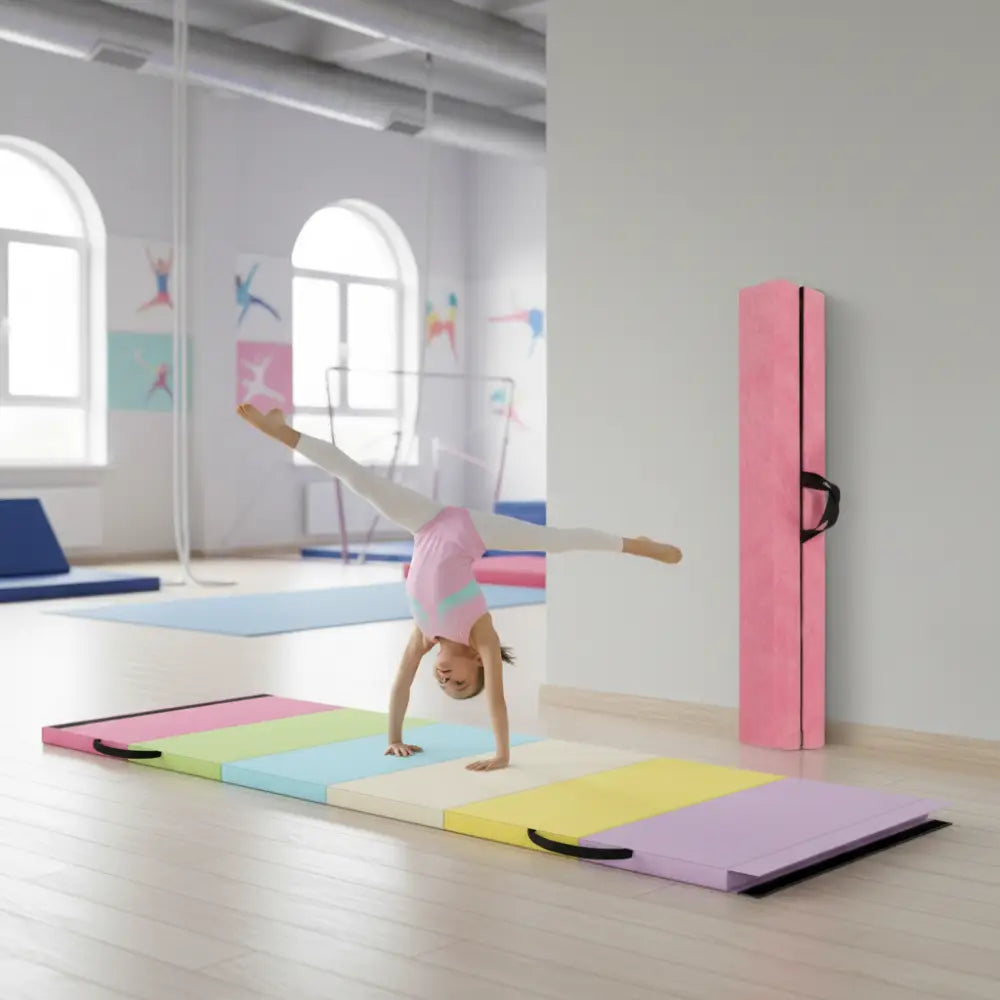 Yoga Set: Gymnastics Mat + Folding Gymnastics Balance Beam - Yoga & Gym Mats