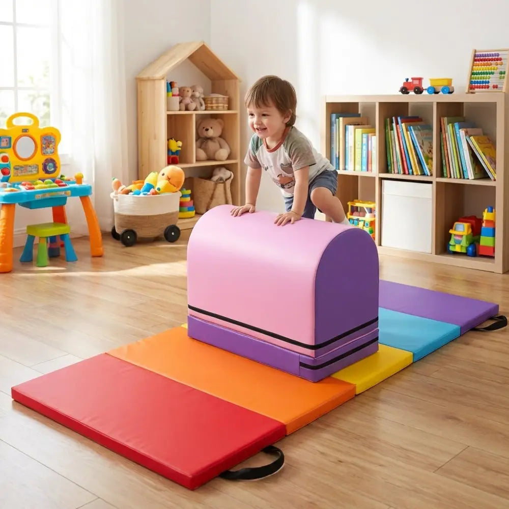 Yoga Set: Gymnastics Vaulting Box + Gymnastics Mat - Yoga & Gym Mats