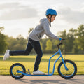 Youth Scooter with Adjustable Handlebar and 16/14-Inch Inflatable Wheels for Age 8+ Years Old-Blue - Blue - Scooters