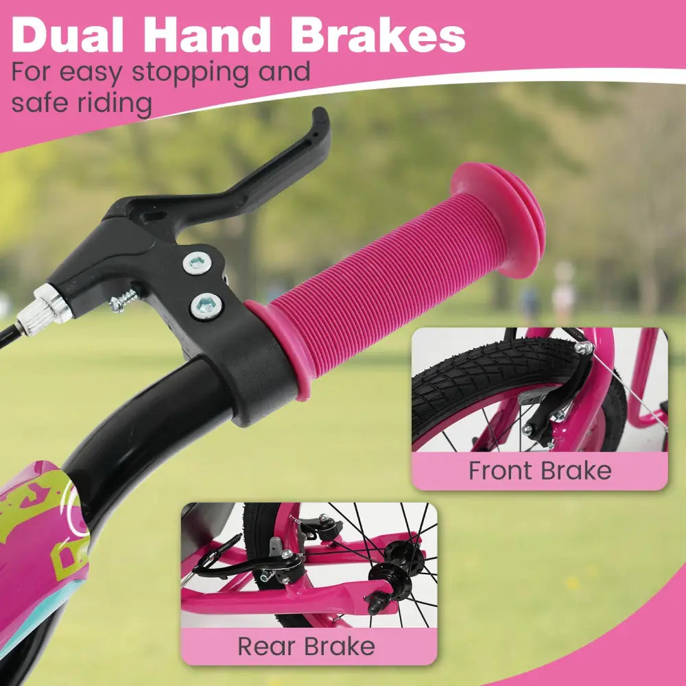 Youth Scooter with Adjustable Handlebar and 16/14-Inch Inflatable Wheels for Age 8+ Years Old-Pink - Pink - Scooters